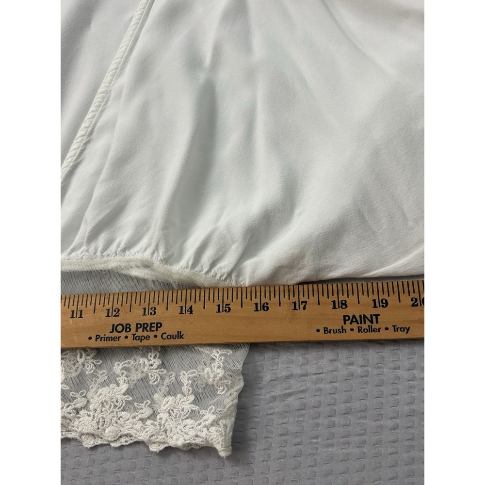 Rebellion Again White Lace Tie Front Crop Top Women's Small Boho Festival 0278 - Picture 6 of 6